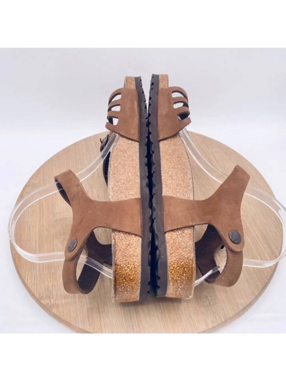 Birkenstock Bali Sandals Womens 11 42 Brown Leather Mary Jane Comfort Flats